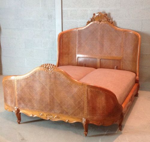 OUTSTANDING OVERSIZE KINGSIZE FRENCH BERGERE BED WITH MATCHING CABINETS - ADDITIONAL PHOTO 1