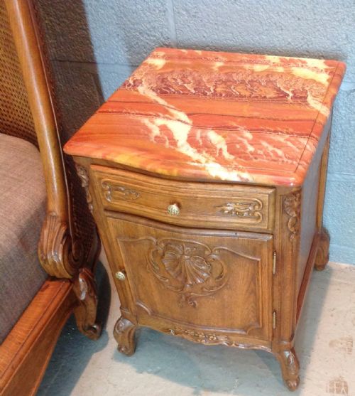 OUTSTANDING OVERSIZE KINGSIZE FRENCH BERGERE BED WITH MATCHING CABINETS - ADDITIONAL PHOTO 3