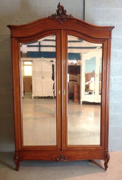 french walnut armoire - CATEGORY: ANTIQUE WARDROBES - DATED 1890