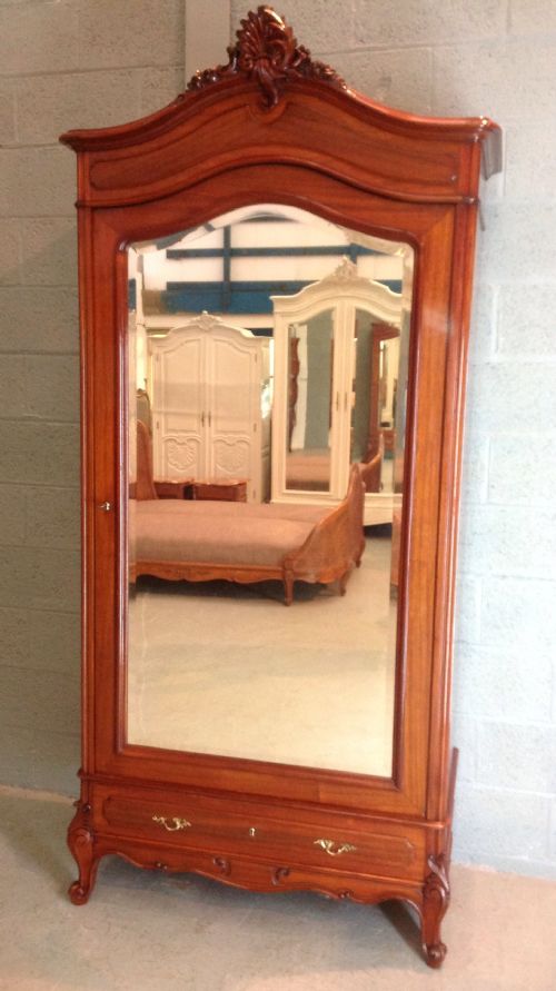 french mahogany armoire - CATEGORY: ANTIQUE WARDROBES - DATED 1890
