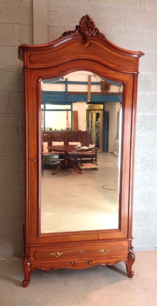 FRENCH MAHOGANY ARMOIRE - ADDITIONAL PHOTO 3