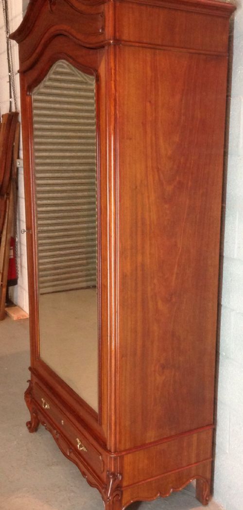 FRENCH MAHOGANY ARMOIRE - ADDITIONAL PHOTO 6