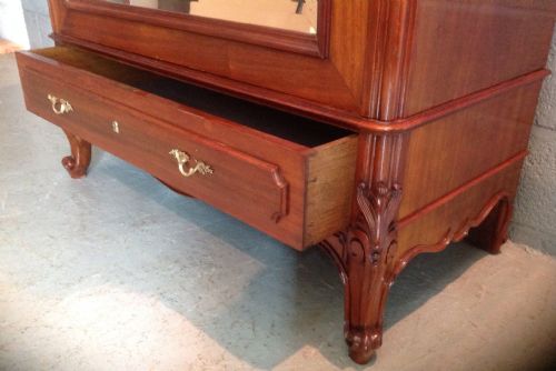 FRENCH MAHOGANY ARMOIRE - ADDITIONAL PHOTO 8