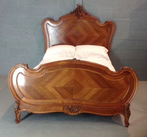 french walnut bed - CATEGORY: ANTIQUE BEDS - DATED 1900