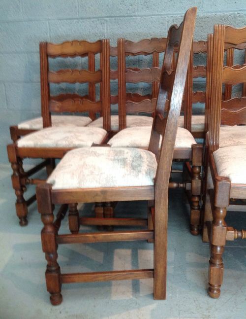 SET OF FOURTEEN FRENCH OAK DINING CHAIRS - ADDITIONAL PHOTO 5