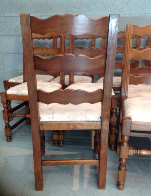 SET OF FOURTEEN FRENCH OAK DINING CHAIRS - ADDITIONAL PHOTO 6