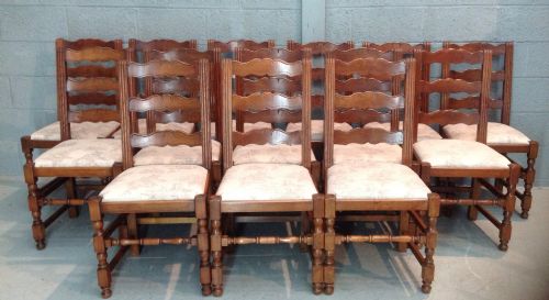 SET OF FOURTEEN FRENCH OAK DINING CHAIRS - ADDITIONAL PHOTO 11