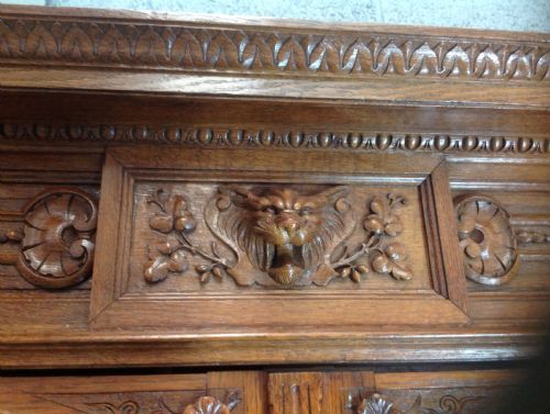 LARGE OAK FRENCH BOOKCASE - ADDITIONAL PHOTO 2