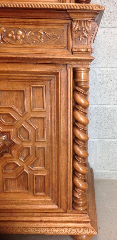 LARGE OAK FRENCH BOOKCASE - ADDITIONAL PHOTO 6