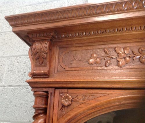 LARGE OAK FRENCH BOOKCASE - ADDITIONAL PHOTO 10