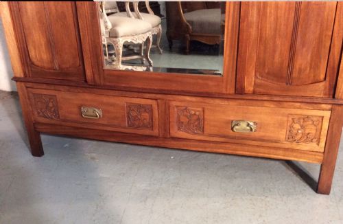 FRENCH MAHOGANY ARMOIRE - ADDITIONAL PHOTO 6