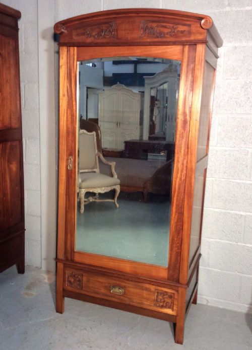 french mahogany armoire - CATEGORY: ANTIQUE WARDROBES - DATED 1900