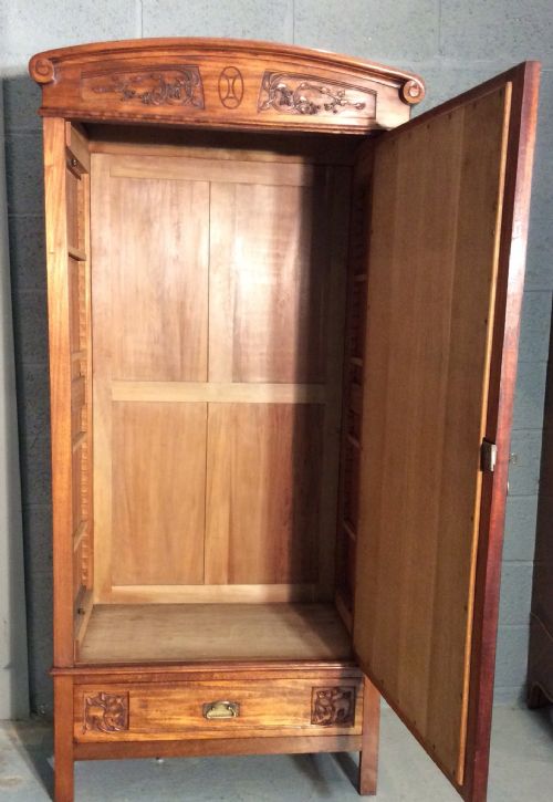FRENCH MAHOGANY ARMOIRE - ADDITIONAL PHOTO 3