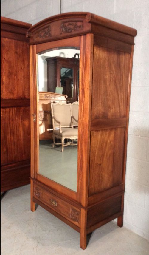 FRENCH MAHOGANY ARMOIRE - ADDITIONAL PHOTO 6