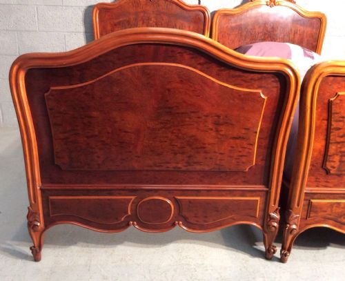 PAIR OF FRENCH MAHOGANY SINGLE BEDS - ADDITIONAL PHOTO 2