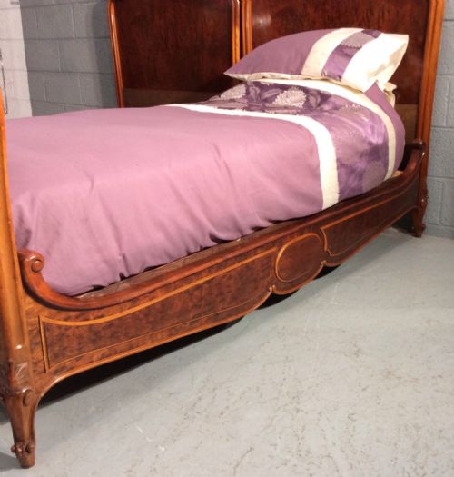 PAIR OF FRENCH MAHOGANY SINGLE BEDS - ADDITIONAL PHOTO 5