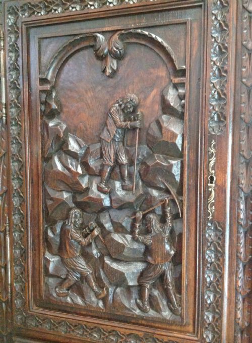 ORNATE CARVED BRETON ARMOIRE - ADDITIONAL PHOTO 1