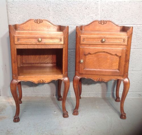 PAIR OF FRENCH OAK BEDSIDE CABINETS - ADDITIONAL PHOTO 7