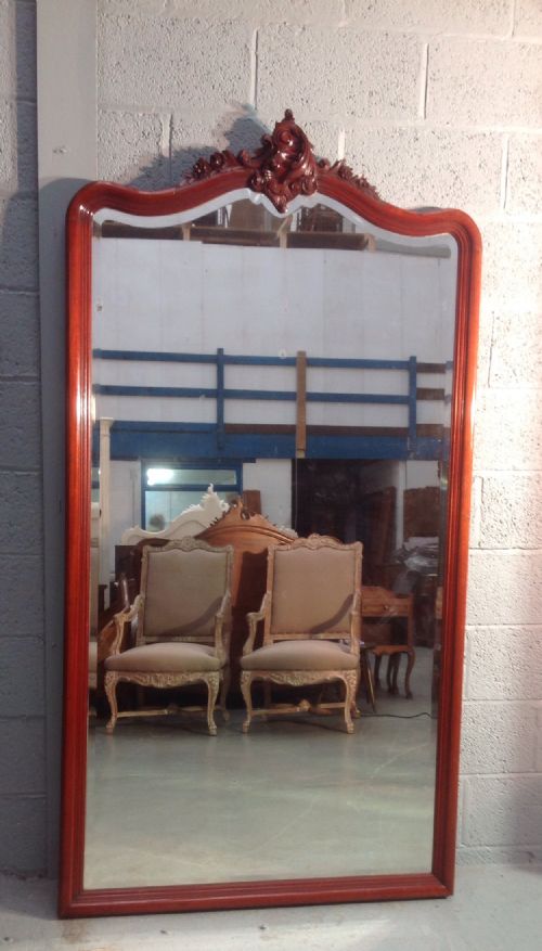 LARGE FRENCH MAHOGANY MIRROR - ADDITIONAL PHOTO 3