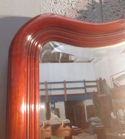 LARGE FRENCH MAHOGANY MIRROR - ADDITIONAL PHOTO 5