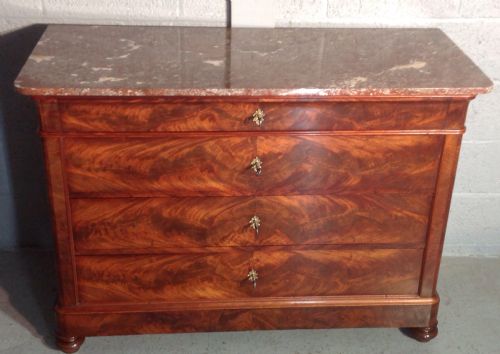 FRENCH MAHOGANY COMMODE - ADDITIONAL PHOTO 1