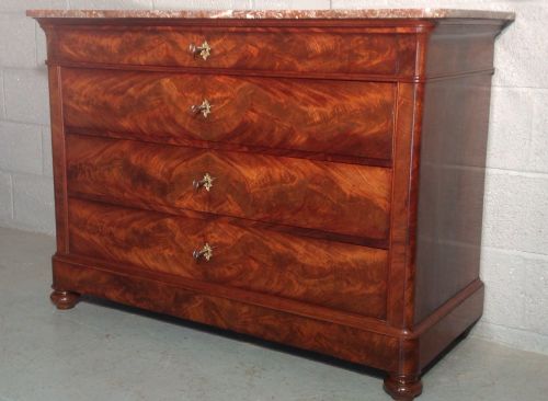 FRENCH MAHOGANY COMMODE - ADDITIONAL PHOTO 2