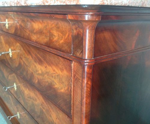 FRENCH MAHOGANY COMMODE - ADDITIONAL PHOTO 5