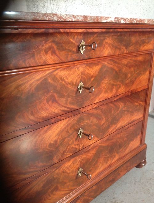 FRENCH MAHOGANY COMMODE - ADDITIONAL PHOTO 8