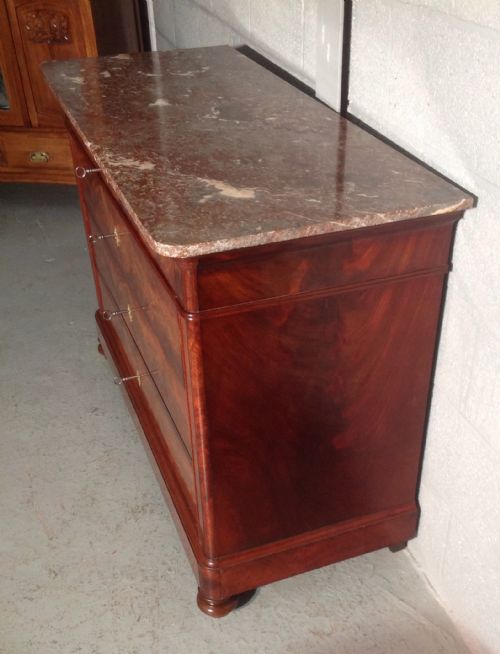 FRENCH MAHOGANY COMMODE - ADDITIONAL PHOTO 9