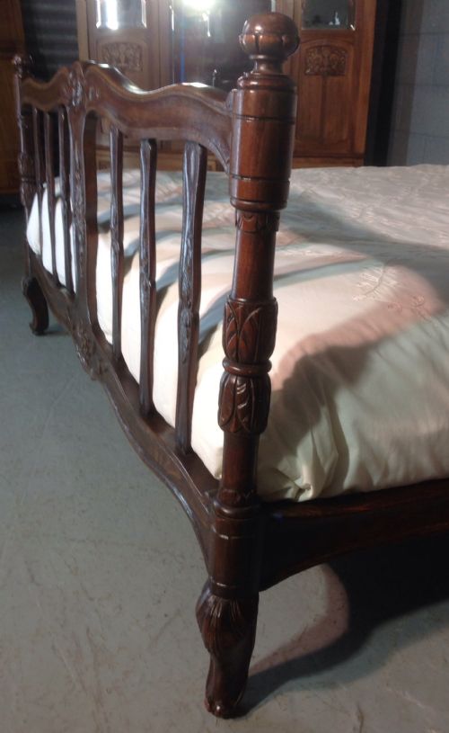 FRENCH WALNUT SPINDLE BED - ADDITIONAL PHOTO 2