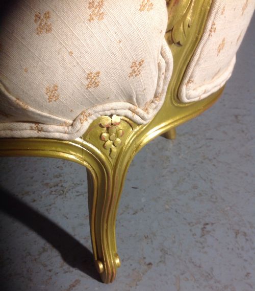PAIR OF FRENCH UPHOLSTERED CHAIRS - ADDITIONAL PHOTO 2