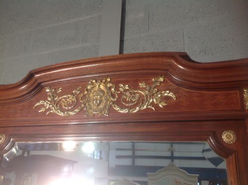 FRENCH MAHOGANY BREAKFRONT ARMOIRE - ADDITIONAL PHOTO 1