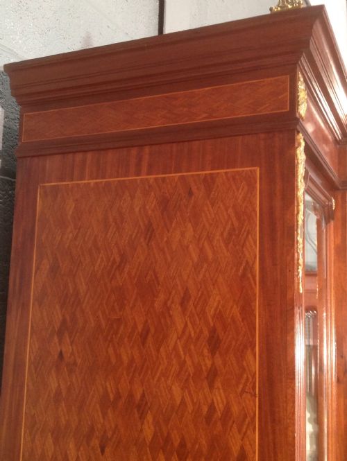 FRENCH MAHOGANY BREAKFRONT ARMOIRE - ADDITIONAL PHOTO 8