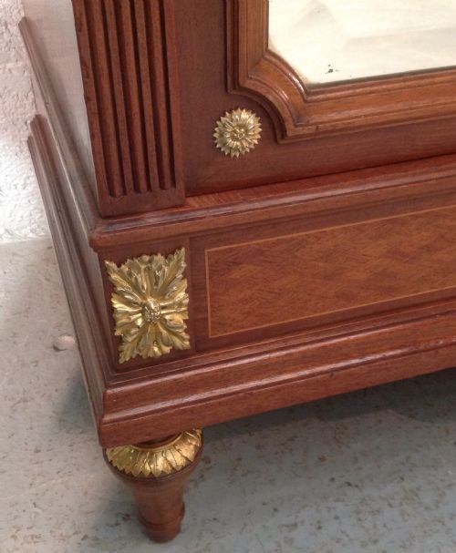 FRENCH MAHOGANY BREAKFRONT ARMOIRE - ADDITIONAL PHOTO 10