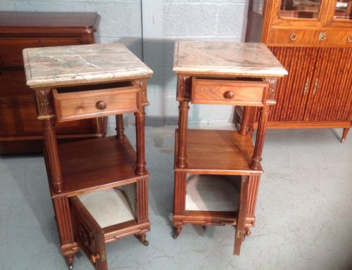 PAIR OF FRENCH BEDSIDE CABINETS - ADDITIONAL PHOTO 1