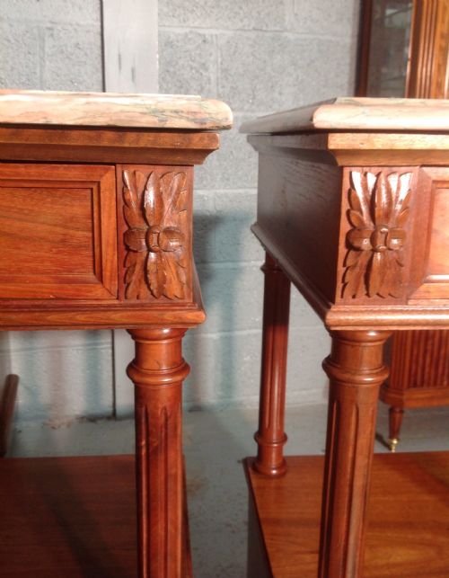 PAIR OF FRENCH BEDSIDE CABINETS - ADDITIONAL PHOTO 2