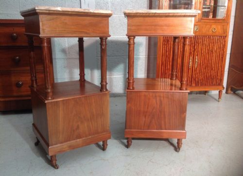 PAIR OF FRENCH BEDSIDE CABINETS - ADDITIONAL PHOTO 4