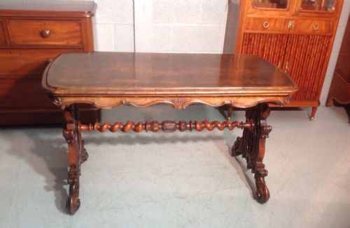 carved walnut victorian table - CATEGORY: ANTIQUE TABLES - DATED VICTORIAN