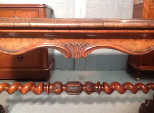 CARVED WALNUT VICTORIAN TABLE - ADDITIONAL PHOTO 9