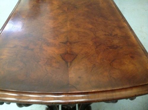 CARVED WALNUT VICTORIAN TABLE - ADDITIONAL PHOTO 11