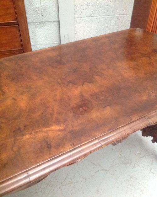 CARVED WALNUT VICTORIAN TABLE - ADDITIONAL PHOTO 12
