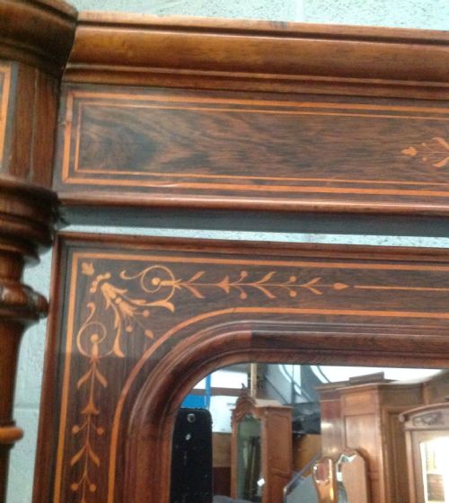 ROSEWOOD FRENCH CHEVAL MIRROR - ADDITIONAL PHOTO 4