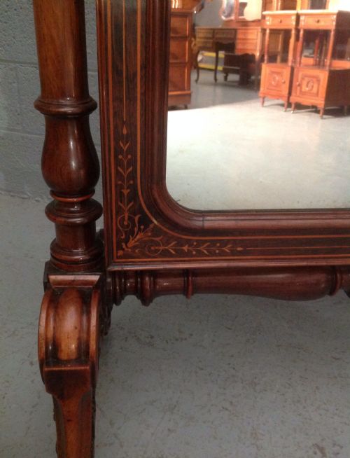 ROSEWOOD FRENCH CHEVAL MIRROR - ADDITIONAL PHOTO 6