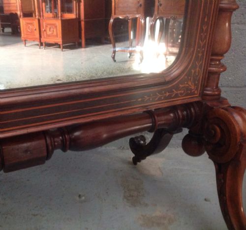 ROSEWOOD FRENCH CHEVAL MIRROR - ADDITIONAL PHOTO 7