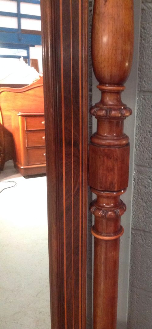 ROSEWOOD FRENCH CHEVAL MIRROR - ADDITIONAL PHOTO 9