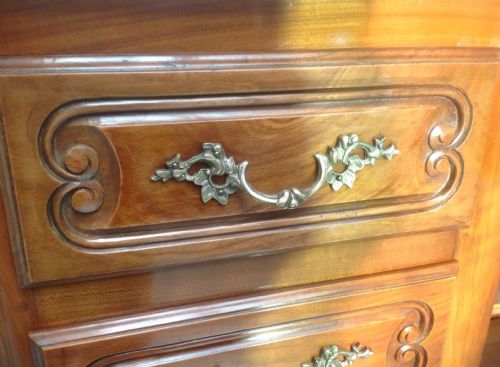 SMALL FRENCH WALNUT COMBINATION ARMOIRE - ADDITIONAL PHOTO 6
