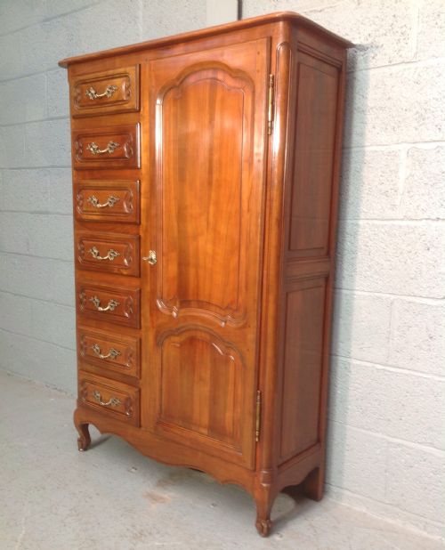 SMALL FRENCH WALNUT COMBINATION ARMOIRE - ADDITIONAL PHOTO 7