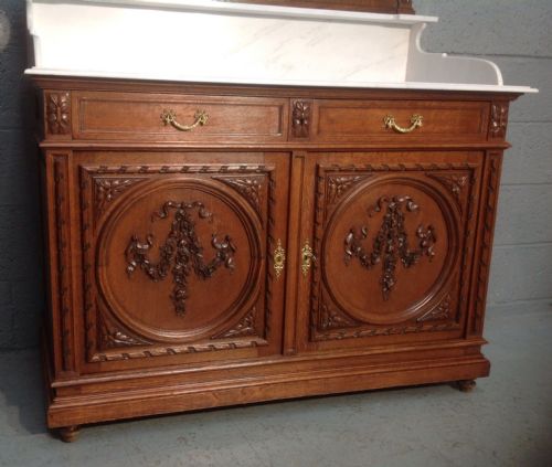 OUTSTANDING FRENCH OAK DRESSING TABLE WASHSTAND - ADDITIONAL PHOTO 3