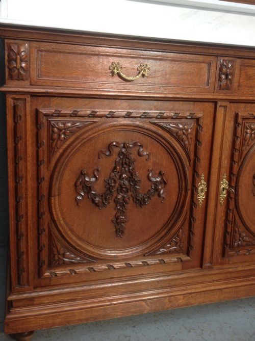 OUTSTANDING FRENCH OAK DRESSING TABLE WASHSTAND - ADDITIONAL PHOTO 4