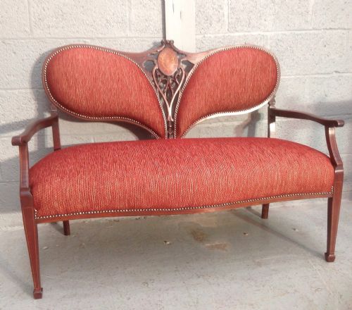 inlaid edwardian mahogany sofa - CATEGORY: ANTIQUE SOFAS - DATED EDWARDIAN